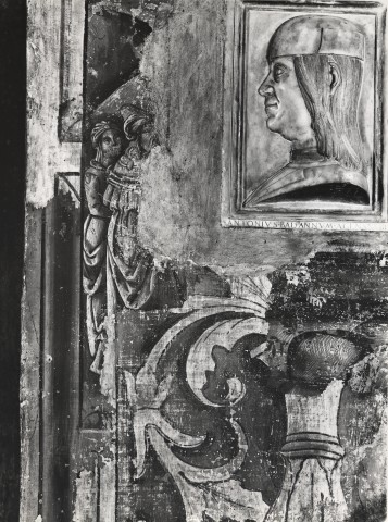 A. Villani e Figli — Lorenzo Costa (maniera). Decorazione di un pilastro. Bologna - S. Giacomo Maggiore — particolare